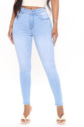 Softest Touch Super Stretch Ankle Jeans - Light Blue Wash